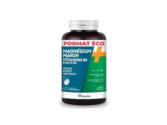 Magnésium Marin et Vitamines B Format Eco - 60 comprimés effervescents