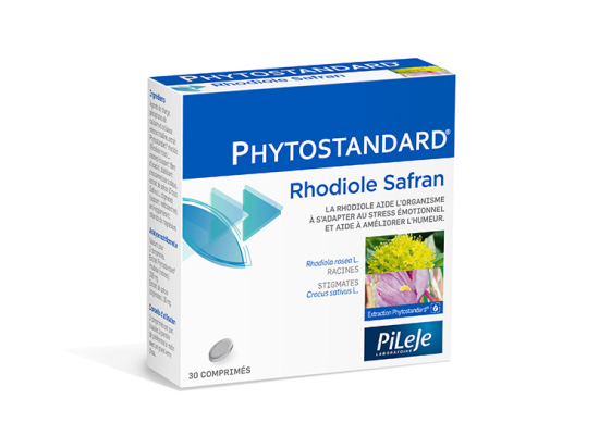 Pileje Phytostandard Rhodiole Safran - 30 comprimés