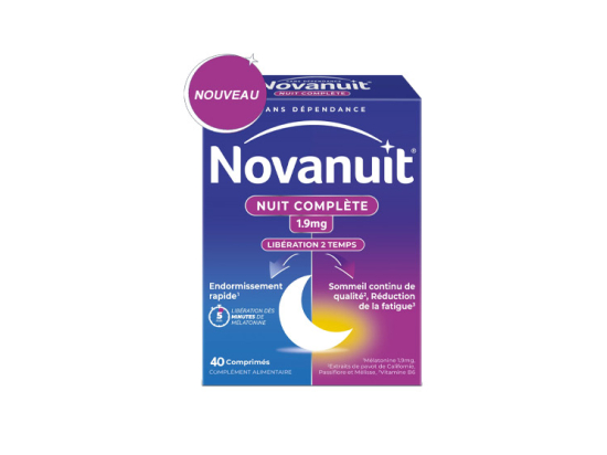 Novanuit Nuit Complète 1,9mg Mélatonine - 40 comprimés