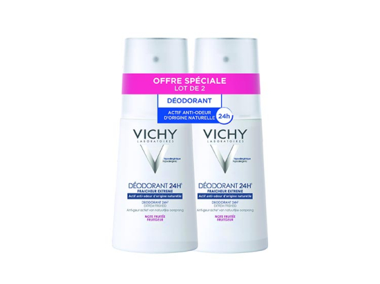 Vichy Déodorant Ultra-frais 24h Parfum fruité Spray - 2 x 100 ml