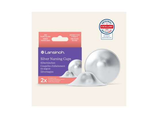Lansinoh Coupelles d'allaitement en argent - x2