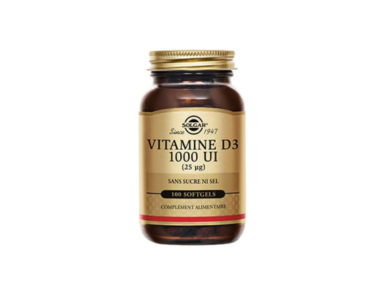 Solgar Vitamine D3 1000UI - 100 gélules
