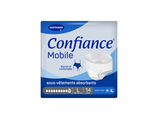 Confiance Mobile Culotte d'Incontinence Absorption 10 Taille L - x14