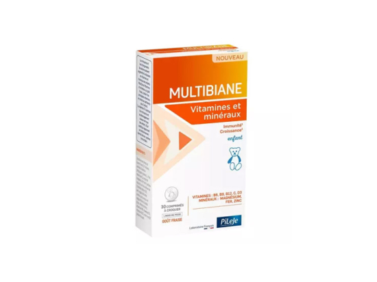 Multibiane Enfants Vitamines et Minéraux - 30 comprimés à croquer