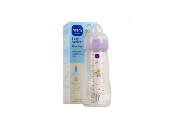 Easy Active Biberon 2e Age 330ml - Lilas Transparent - x1