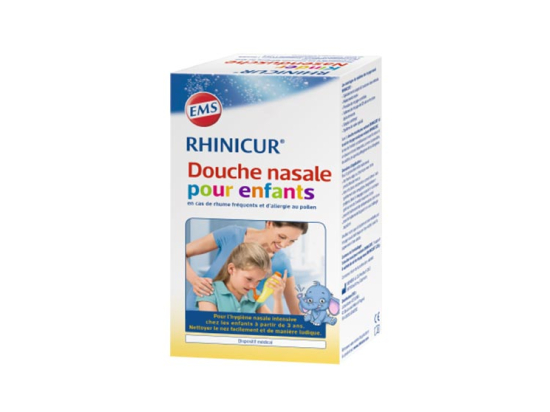 Rhinicur Douche nasale Enfant + 4 sachets de sels de rinçage nasal