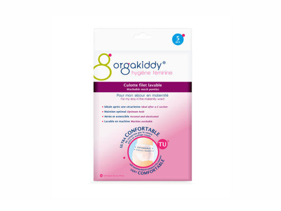 Orgakiddy Culotte Filet lavable taille unique - 5 culottes