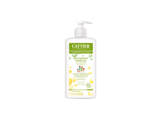 Cattier Moussant familial corps et cheveux bio - 1L