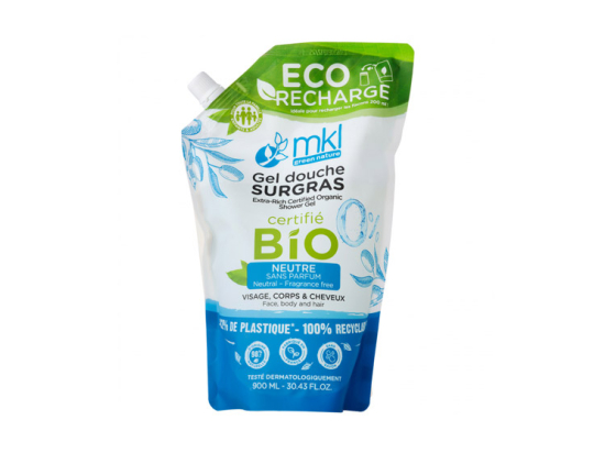 MKL Gel Douche Surgras Neutre BIO Eco-Recharge - 900 ml
