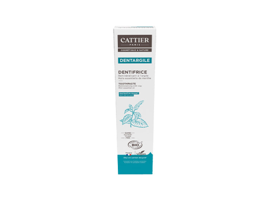 Cattier dentifrice Dentargile menthe BIO - 75ml