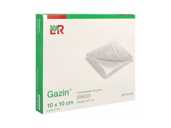 Gazin compresses de gaz stériles 10x10 - 20 compresses