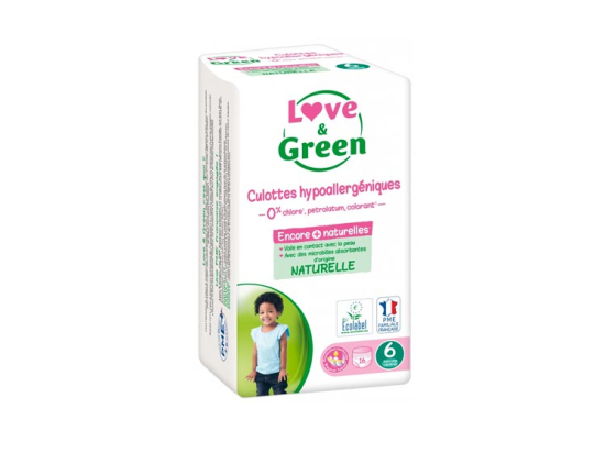 Love & Green Couches Culottes Ecologiques Taille 6 - 16 Culottes