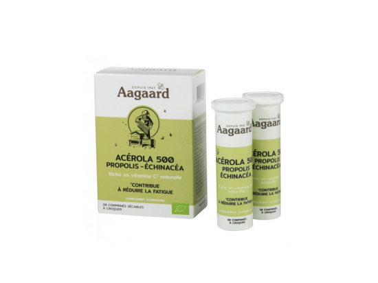 Aagaard Acérola 500-Propolis- Echinéa - 20 comprimés