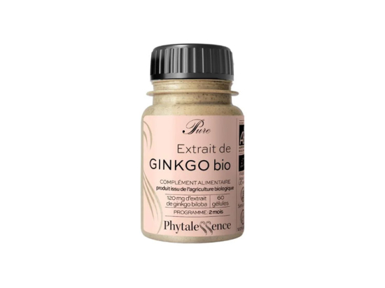 Phytalessence Pure Extrait sec de Ginkgo BIO - 60 gélules