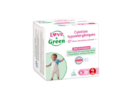 Culottes d'Apprentissage Hypoallergéniques Taille 4 (8 à 15kg) - 32 culottes