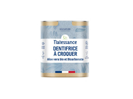 Dentifrice à croquer Aloe Vera & Bicarbonate BIO - 80 comprimés