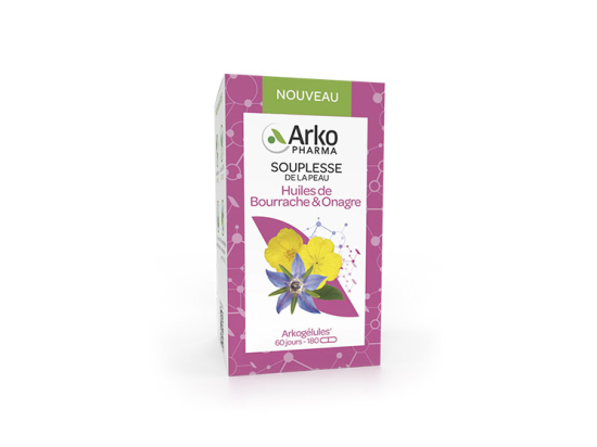 Arkopharma Arkogélules Huiles de Bourrache et Onagre - 180 capsules