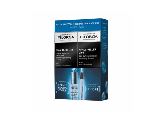 Hyalu-Filler Protocole Hydratation et Volume - Sérum + Soin Lèvres OFFERT - 30ml+4g