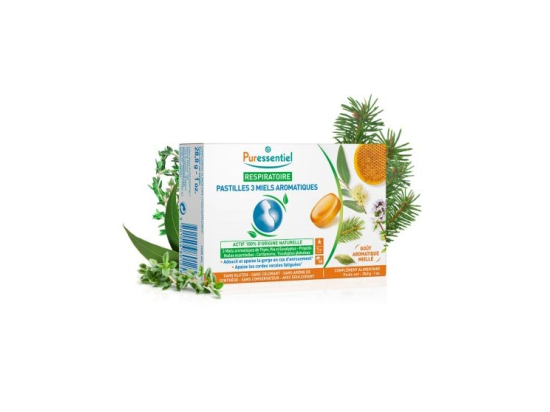 Puressentiel Pastilles Respiratoire aux 3 miels aromatiques - 18 pastilles