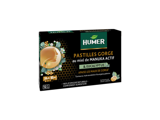 Pastilles gorge au Miel de Manuka actif IAA 15+ - 16 pastilles