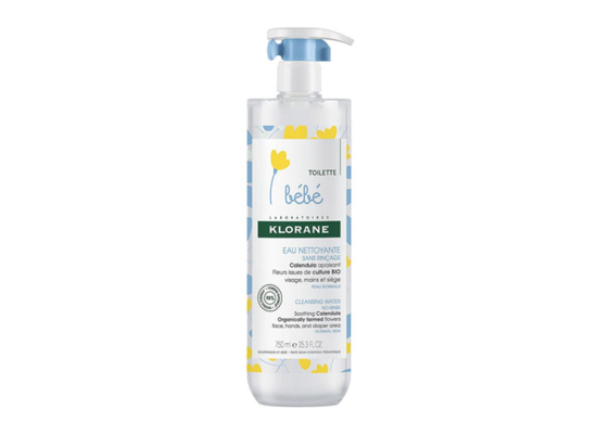Klorane Bébé Eau nettoyante au Calendula sans rinçage - 750ml