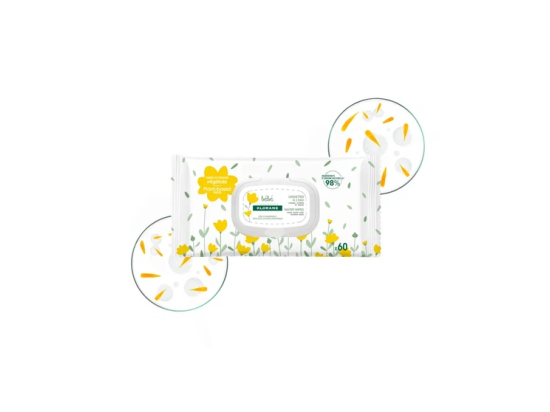 Klorane Bébé Lingettes nettoyantes à l'eau - 60 unités
