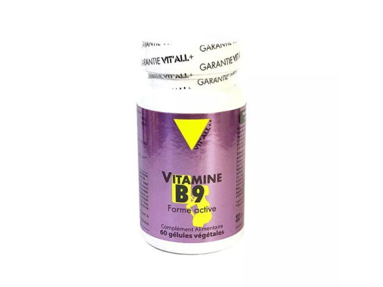 Vit'All+ vitamine B9 Quatrefolic 400 µg - 60 gélules