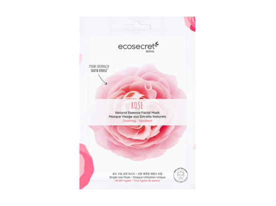Eco Secret Masque visage Apaisant à l'extrait naturel de Rose