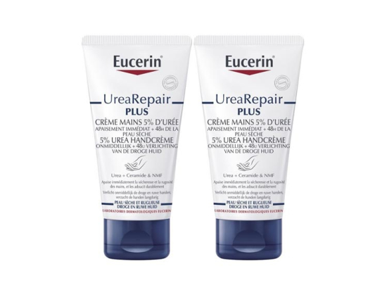 Eucerin UreaRepair PLUS Crème mains 5% Urée - 2 x 75ml