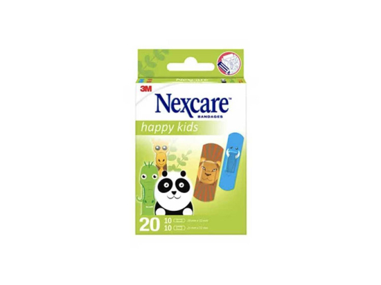 Nexcare Pansements Enfants Happy Kids Animaux - 20 pansements