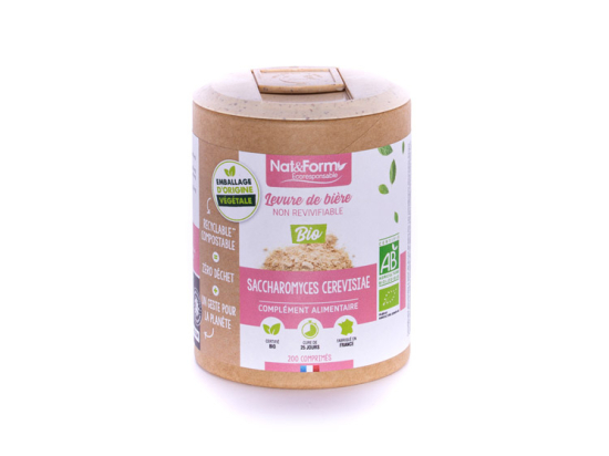 Ecoresponsable Levure de Bière non revivifiable BIO - 200 comprimés