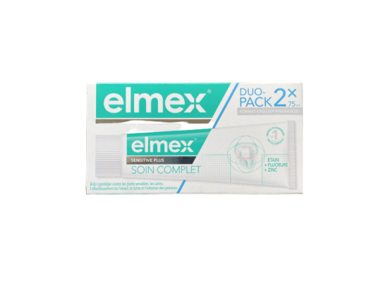 Elmex Dentifrice Sensitive Plus Soin Complet - 2 x 75ml