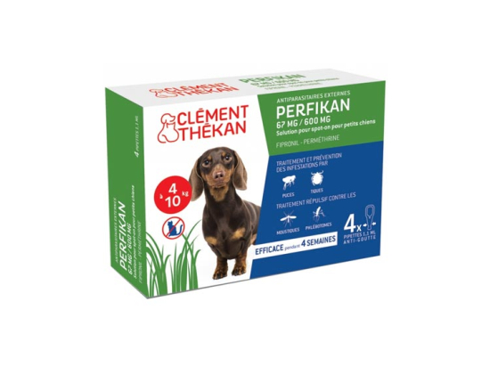 Clément Thékan Perfikan Chien 4-10kg - 4 pipettes