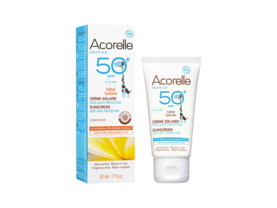 Acorelle Crème solaire bébé SPF50+ BIO - 50ml
