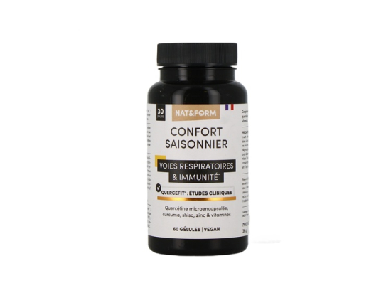 Nat & Form Confort Saisonnier complément alimentaire quercétine et zinc - 60 gélules
