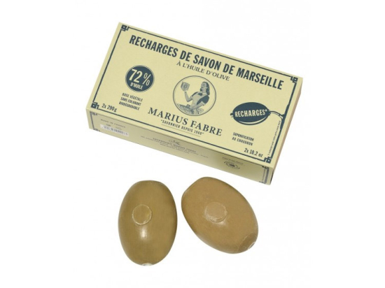 Marius Fabre Recharges de savon de Marseille à fixer au mur - 2x290g
