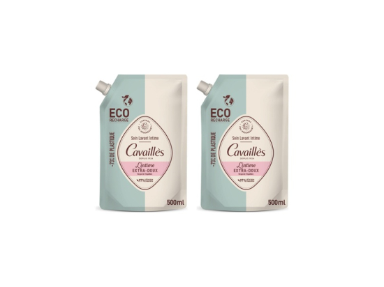 Rogé Cavaillès Soin lavant intime Extra-Doux - Lot de 2 recharges 2x500ml