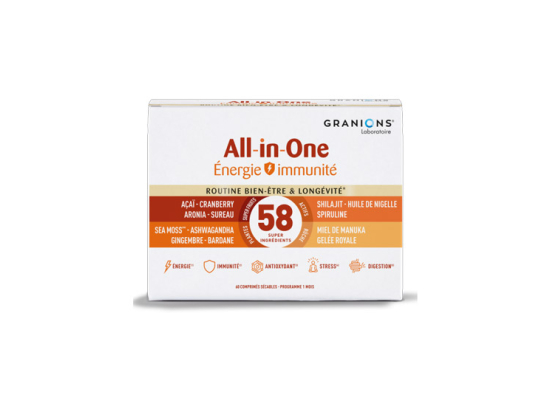All In One Energie et Immunité - 60 comprimés