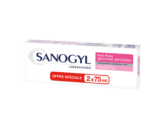 Sanogyl rose soin gencives sensibles - 2x75ml