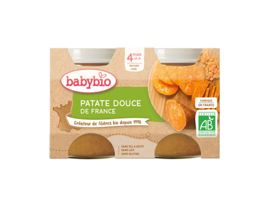 Babybio Petits pots patate douce  de France BIO - 2x130g