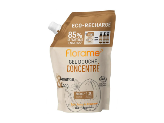 Florame Gel Douche concentré Amande & Coco Eco-Recharge BIO - 300ml