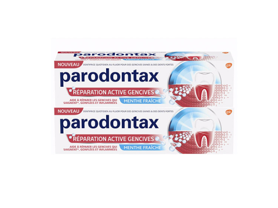 Parodontax Réparation active gencives menthe fraîche - 2x75ml