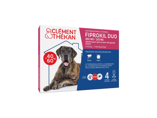 Fiprokil Duo 402mg/120mg Spot-On Chien 40-60kg - 4 Pipettes