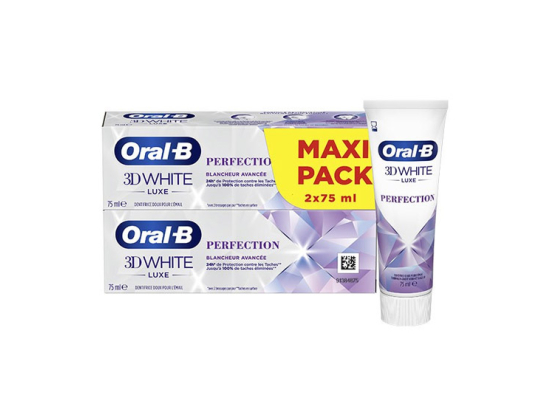 Oral-B 3D White Luxe perfection Dentifrice - 2x75ml