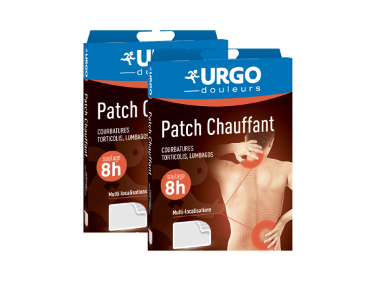 URGO Patch chauffant - 2x2 patchs anti-adhésifs