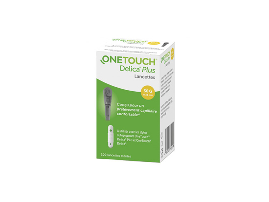 OneTouch Delica plus Lancettes - 200 lancettes stériles