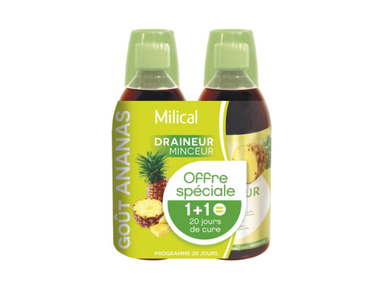Milical Draineur Ultra Ananas - 2x500ml