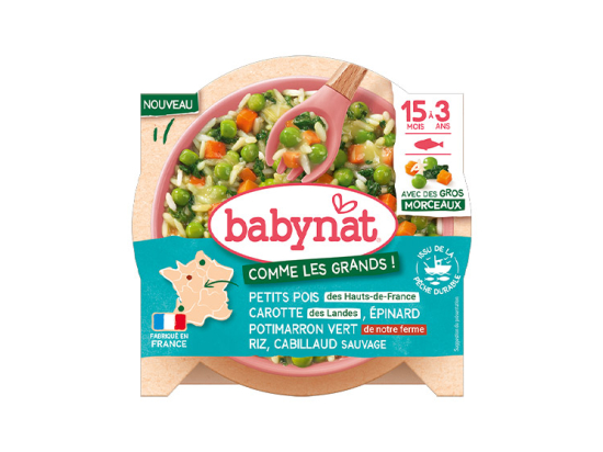 Plat Préparé Petits pois, Carottes, Epinards, Riz - 200g