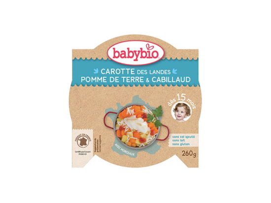 BabyBio Farandole De Carotte Des Landes Pomme De Terre Cabillaud Sauvage à l'Anis - 260g