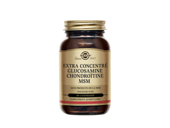Solgar Extra concentré Glucosamine Chondroïtine MSM - 60 comprimés
